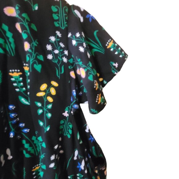 Collectif X ModCloth Titta Greenhouse Floral PlaySuit US 14/UK 18 Ruffled Sleeve - Picture 12 of 16